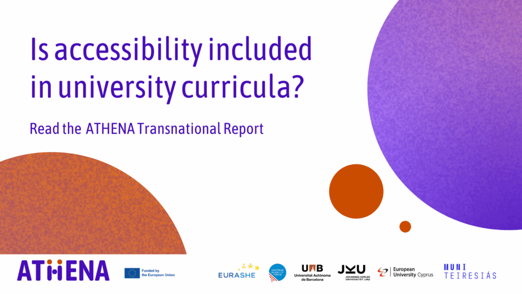 Is accessibility included in university curicula? Read the ATHENA transnational report